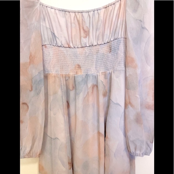 Aritzia Wilfred Bella Slit Dress Light Birch/Pale Sky - Picture 8 of 11